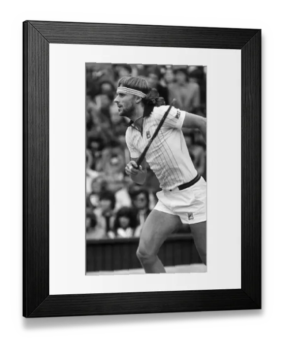 Framed Print : Bjorn Borg at Wimbledon Tennis Championships - 29 June 1981