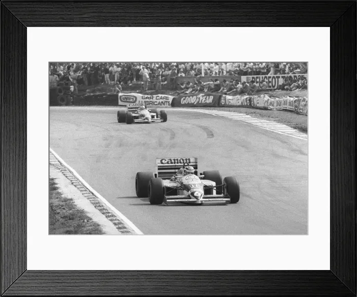 Framed Print : NIGEL MANSELL DURING THE BRITISH GRAND PRIX AT BRANDS HATCH - 13  /  07  /  1986