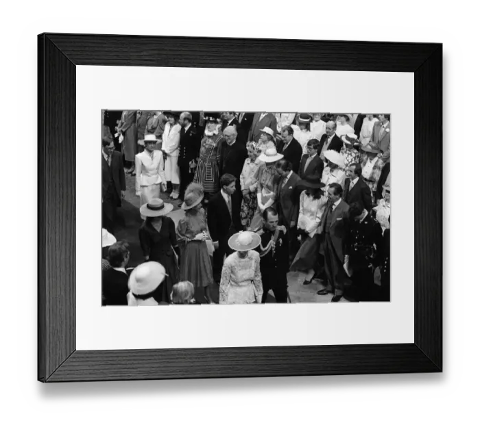 Framed Print : PRINCESS MARGARET, LORD LINLEY AND LADY SARAH ARMSTRONG JONES AT SARAH FERGUSON