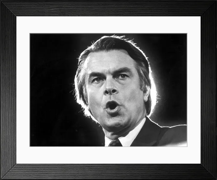 Framed Print : David Anthony Llewellyn Owen-Life Peer pictured in 1981 at the Social Democrats Party