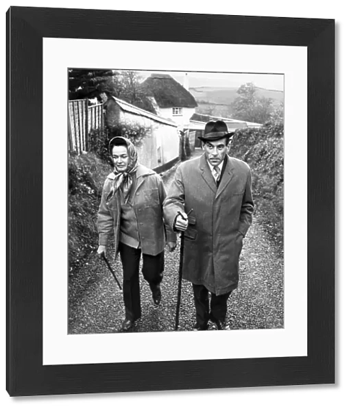 JEREMY THORPE AND HIS WIFE MARION WALK NEAR THEIR HOME IN THE WEST COUNTRY