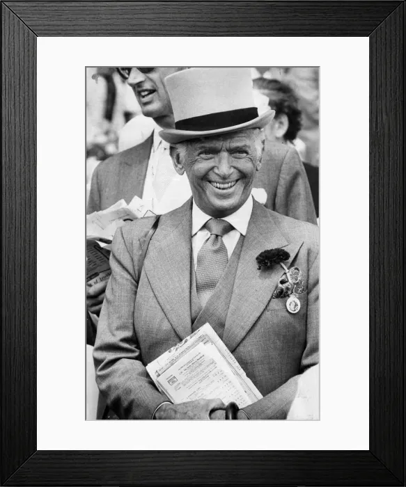 Framed Print : Douglas Fairbanks Jnr at the Derby - June 1979 08  /  06  /  1979