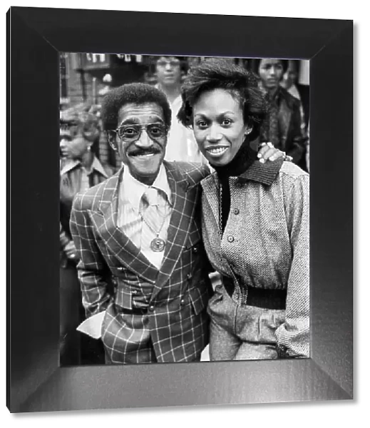 Sammy Davis Jnr with his wife Altovise days before performing in an aid of the British