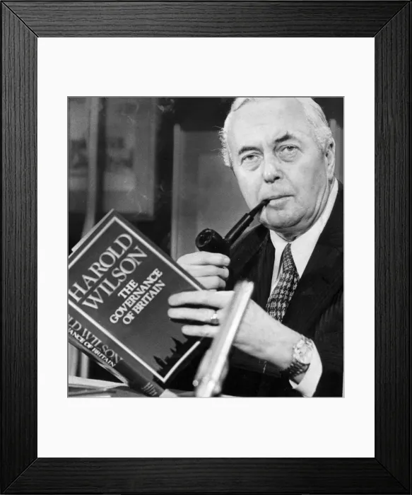 Framed Print : Harold Wilson at launch of his book The Governance of Britain - October 1976