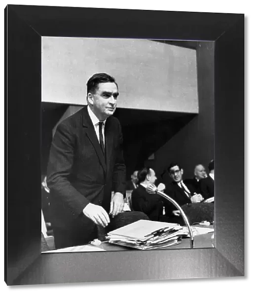 Denis Healey at NATO ministers conference in Paris, France - December 1965