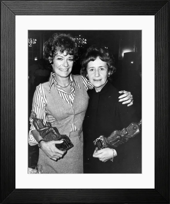 Framed Print : Janet Suzman winner of the Best Actress Award for Three Sisters and Dame Peggy Ashcroft