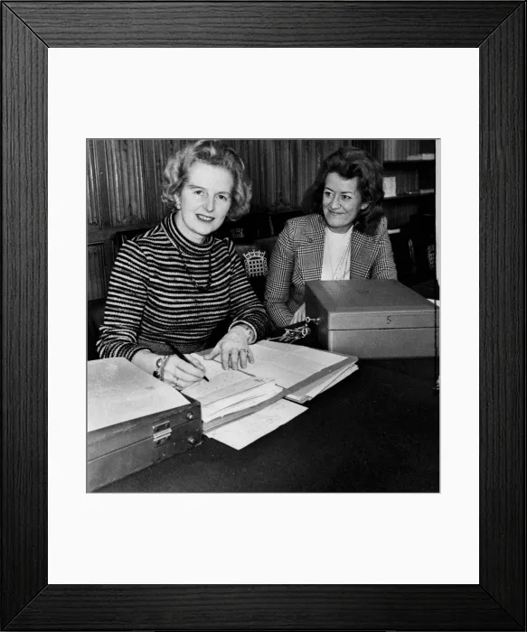 Framed Print : Margaret Thatcher and Jean Rook in office at House of Commons after her election as Framed Print : Margaret Thatcher and Jean Rook in office at House of Commons after her election as