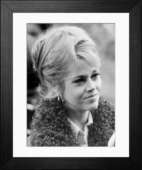 Framed Print : Jane Fonda smiling in street in Paris, France - 11th December 1965 Framed Print : Jane Fonda smiling in street in Paris, France - 11th December 1965