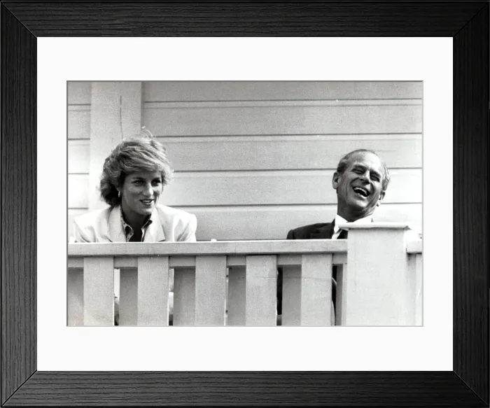 Framed Print : PRINCESS OF WALES WITH DUKE OF EDINBURGH AT POLO, WINDSOR. 26TH JULY 1987 Framed Print : PRINCESS OF WALES WITH DUKE OF EDINBURGH AT POLO, WINDSOR. 26TH JULY 1987
