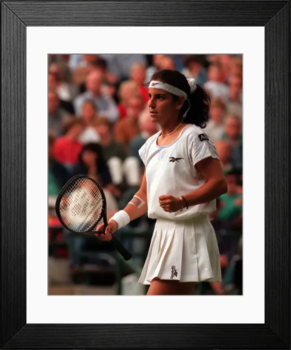 Framed Print : WIMBLEDON 1996, DAY 7 ARANTXA SANCHEZ VICARIO DURING HER FOURTH ROUND MATCH AGAINST