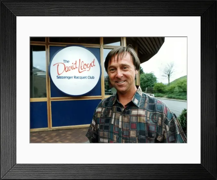 Framed Print : DAVID LLOYD OUTSIDE THE DAVID LLOYD RACQUET CENTRE IN WEST LONDON 19  /  06  /  1996