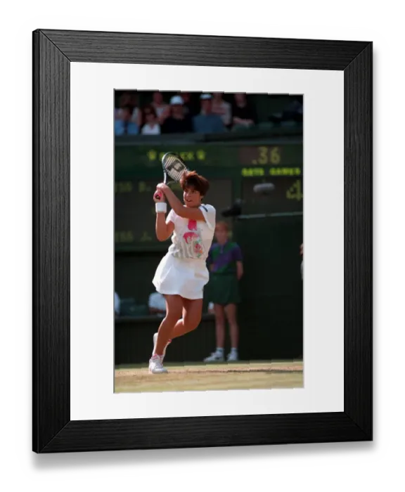 Framed Print : JENNIFER CAPRIATI PLAYING ON COURT AT THE 1993 WIMBLEDON TENNIS TOURNAMENT - 26  /  06  /  1993