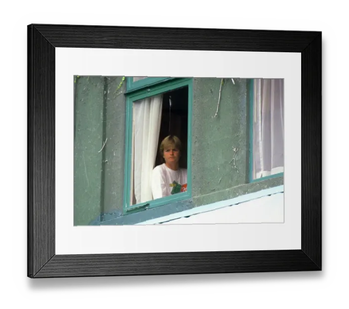 Framed Print : Hana Mandlikova pictured looking out of a window at the Wimbledon tennis championships