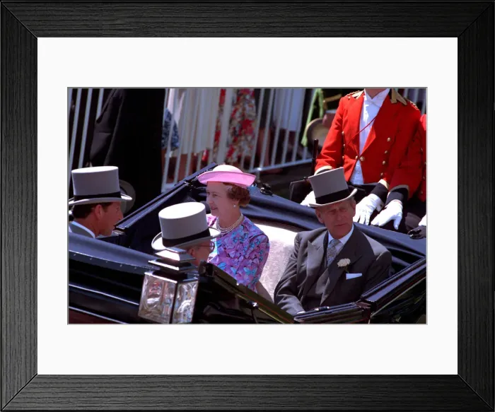 Framed Print : Queen Elizabeth II and Prince Philip at Royal Ascot. June 1989 Framed Print : Queen Elizabeth II and Prince Philip at Royal Ascot. June 1989
