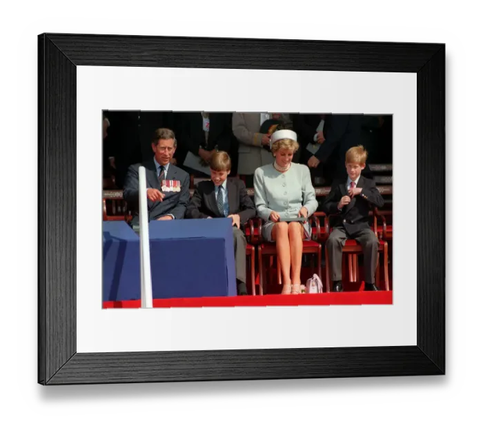 Framed Print : PRINCE CHARLES AND PRINCESS DIANA, THE PRINCE AND PRINCESS OF WALES AND THEIR TWO SONS