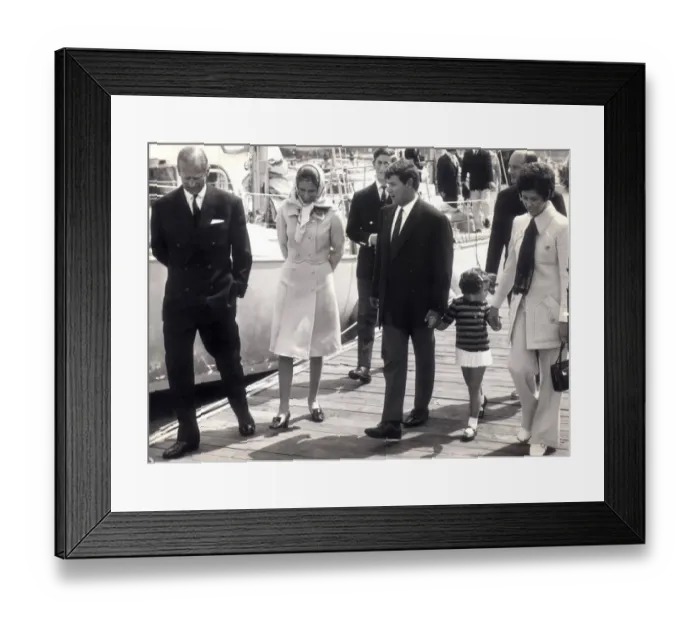 Framed Print : The Duke Of Edinburgh. Chay Blyth and wife Maureen, pictured with Prince Philip