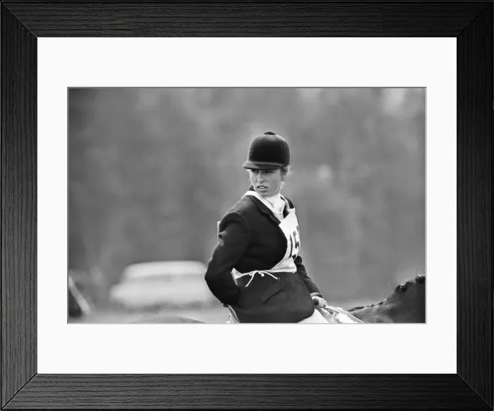 Framed Print : Princess Anne, The Princess Royal, competing in a showjumping event t Windsor Great Park