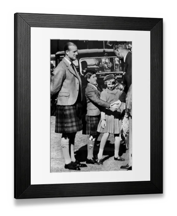 Framed Print : The Duke of Edinburgh - Prince Phillip with Prince Charles Framed Print : The Duke of Edinburgh - Prince Phillip with Prince Charles