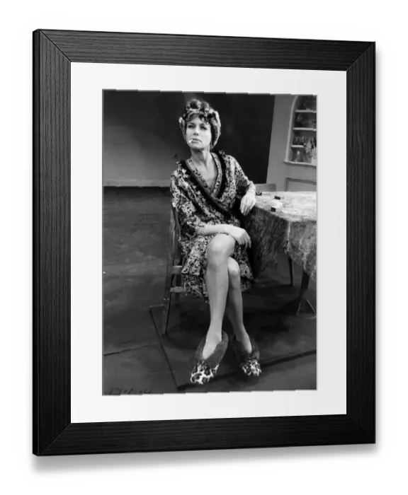 Framed Print : Honor Blackman in costume for her role in stage play Mr