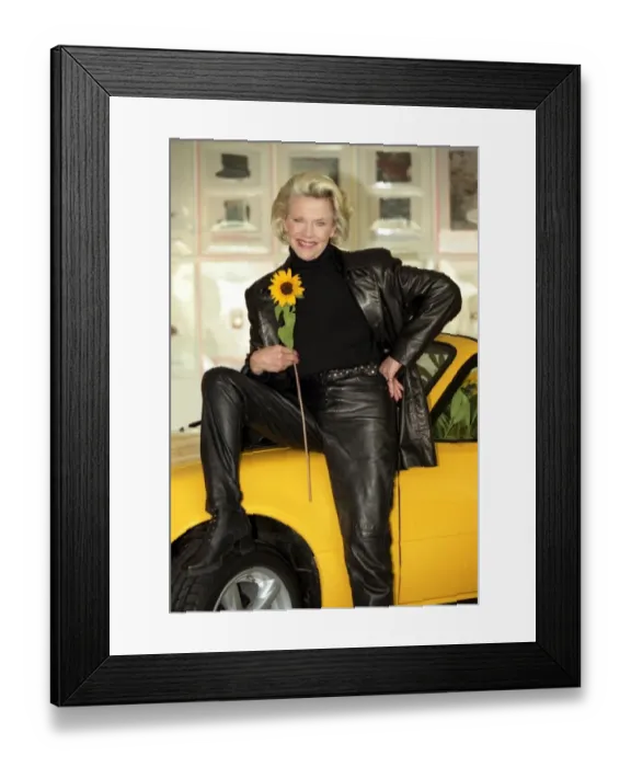 Framed Print : honor blackman, actress. - march 95 - daily express pic by graham barclay - neg no
