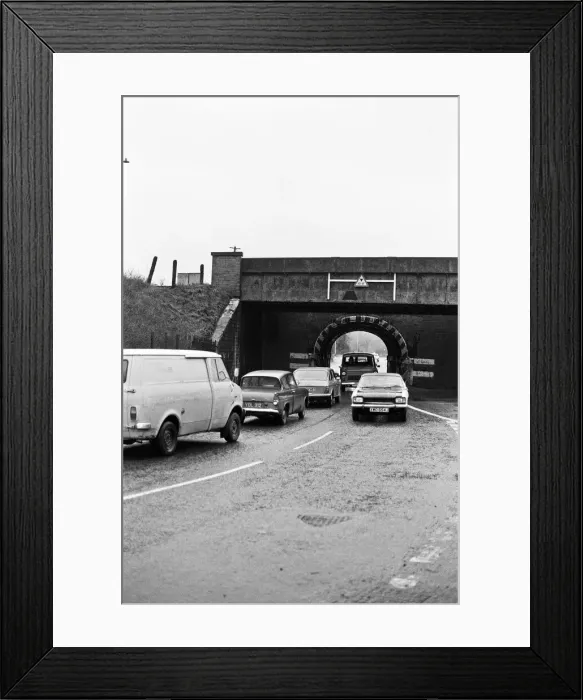 Framed Print : Traffic jams in Cow Lane, Reading. March 1979 Framed Print : Traffic jams in Cow Lane, Reading. March 1979