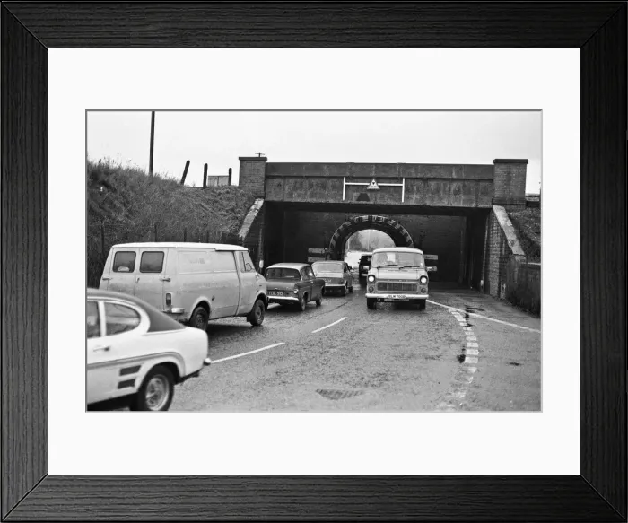 Framed Print : Traffic jams in Cow Lane, Reading. March 1979 Framed Print : Traffic jams in Cow Lane, Reading. March 1979