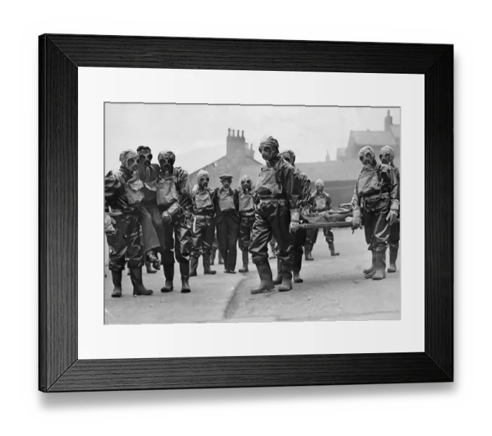 Framed Print : Training for what might become an attack on the city of Liverpool. January 1937 Framed Print : Training for what might become an attack on the city of Liverpool. January 1937