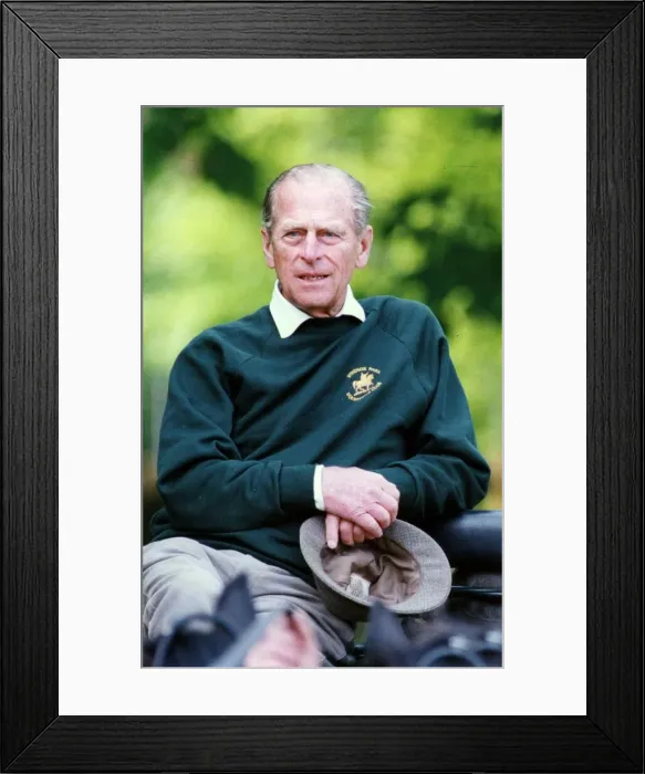 Framed Print : The Duke of Edinburgh. Prince Philip watching carriage driving at Windsor. May 1994 Framed Print : The Duke of Edinburgh. Prince Philip watching carriage driving at Windsor. May 1994