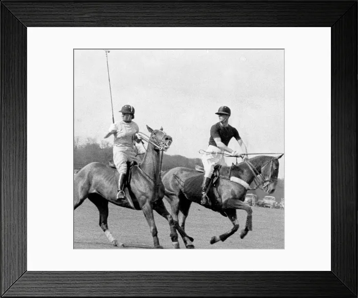 Framed Print : The Duke of Edinburgh and Judy Forwood in action playing polo - April 1958 Framed Print : The Duke of Edinburgh and Judy Forwood in action playing polo - April 1958