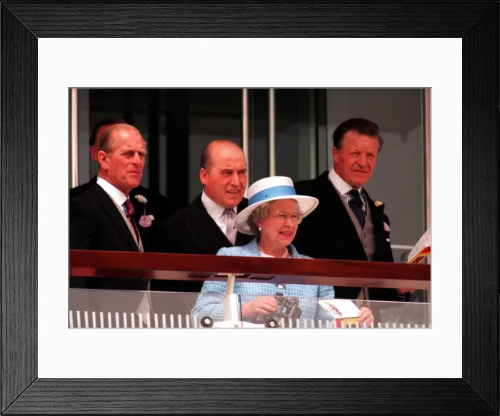Framed Print : Queen Elizabeth II with Prince Philip pictured at Epsom race track for Derby Day Framed Print : Queen Elizabeth II with Prince Philip pictured at Epsom race track for Derby Day