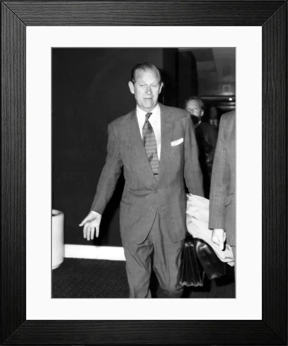 Framed Print : The Duke of Edinburgh. Prince Philip at Heathrow airport. December 1985 Framed Print : The Duke of Edinburgh. Prince Philip at Heathrow airport. December 1985