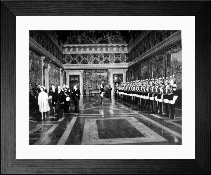 Framed Print : The Duke of Edinburgh. THE QUEEN AND PRINCE PHILIP DURING A ROYAL VISIT TO ITALY