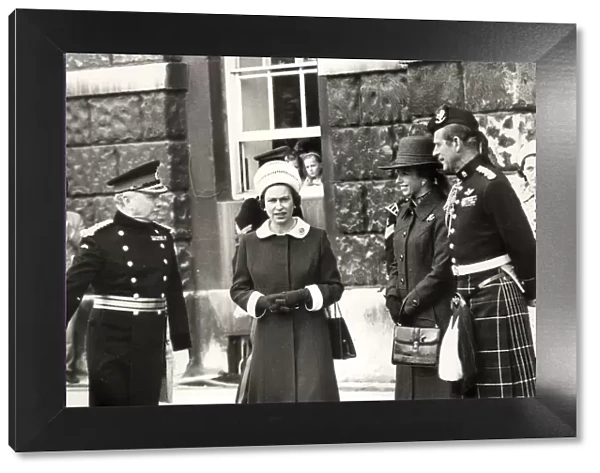 Queen Elizabeth II, with the Duke of Edinburgh, Princess Anne