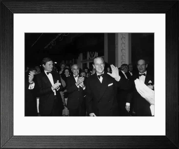 Framed Print : Prince Philip being applauded at an official dinner. December 1986 Framed Print : Prince Philip being applauded at an official dinner. December 1986