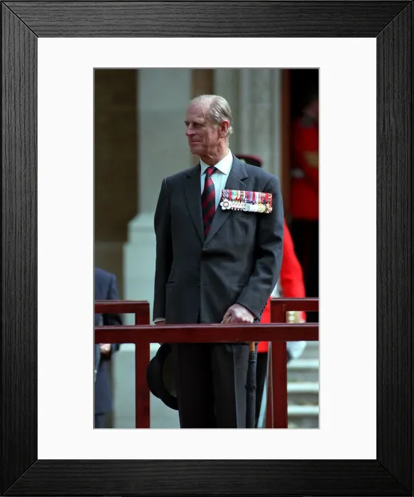 Framed Print : The Duke of Edinburgh. Prince Philip wearing his medals June 1991 Framed Print : The Duke of Edinburgh. Prince Philip wearing his medals June 1991