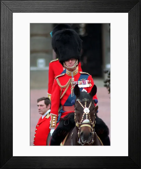 Framed Print : The Duke of Edinburgh. Prince Philip dressed in full Royal military uniform during Framed Print : The Duke of Edinburgh. Prince Philip dressed in full Royal military uniform during