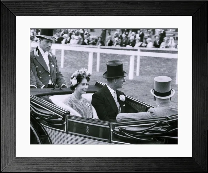 Framed Print : The Duke of Edinburgh, The Queen and Prince Phillip attend Royal Ascot, Ladies day Framed Print : The Duke of Edinburgh, The Queen and Prince Phillip attend Royal Ascot, Ladies day