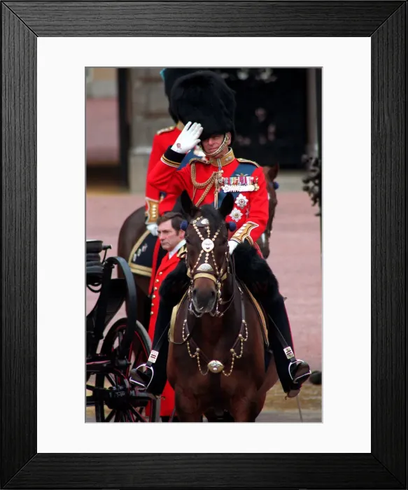 Framed Print : The Duke of Edinburgh. Prince Philip dressed in full Royal military uniform during