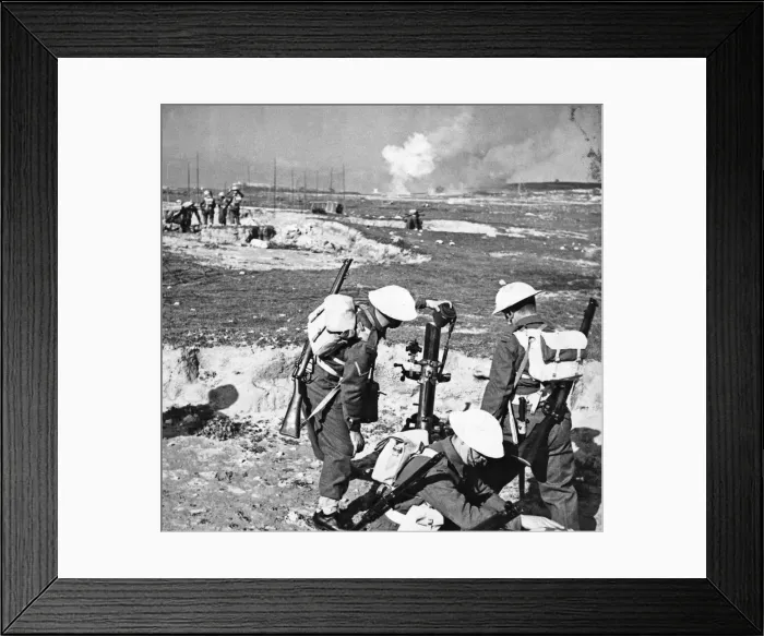 Framed Print : MALTA UNDER HOURLY AIR RAIDS STAGES AN ARMY TACTICAL DEMONSTRATION Framed Print : MALTA UNDER HOURLY AIR RAIDS STAGES AN ARMY TACTICAL DEMONSTRATION