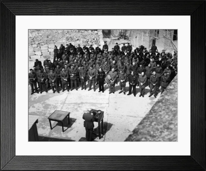 Framed Print : All over Malta on the National Day of Prayer, services were attended by service personnel Framed Print : All over Malta on the National Day of Prayer, services were attended by service personnel