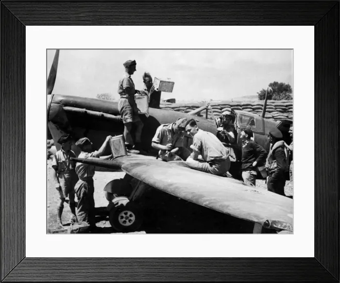 Framed Print : The Army is giving the Royal Air Force a helping hand on Maltas aerodromes Framed Print : The Army is giving the Royal Air Force a helping hand on Maltas aerodromes