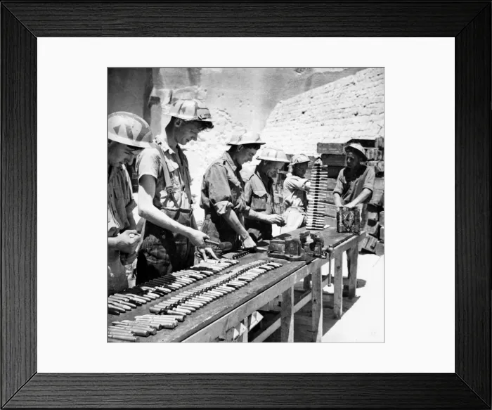 Framed Print : The Army helps the RAF on Maltas Airfields. The Army is giving the Royal Air Force