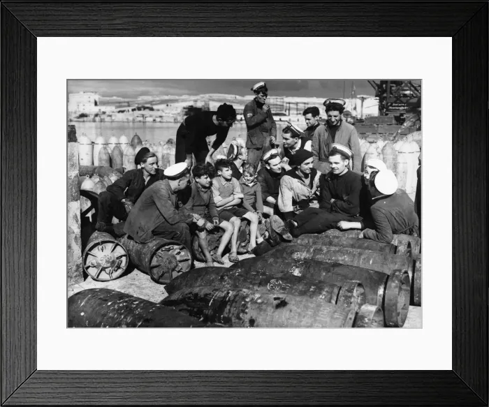 Framed Print : MALTAs FRONT LINE CHILDREN. The fine morale of the people of Malta Framed Print : MALTAs FRONT LINE CHILDREN. The fine morale of the people of Malta