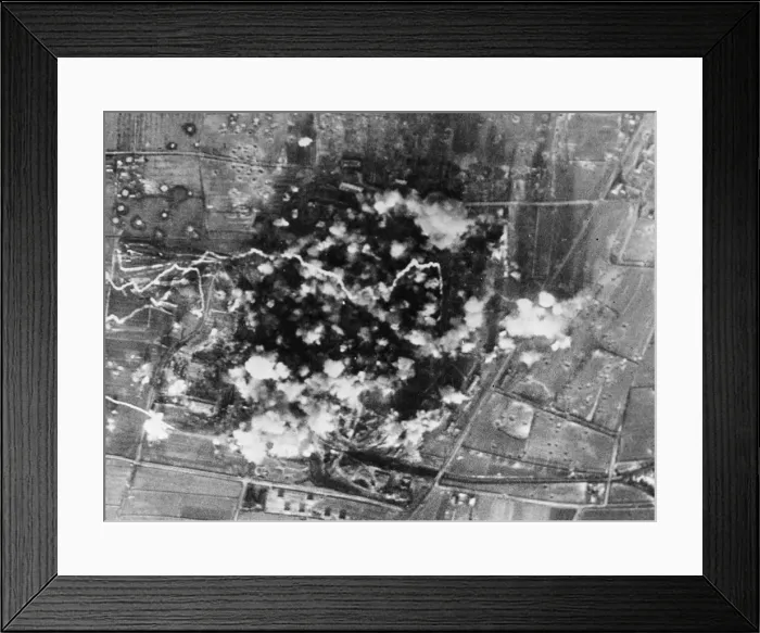 Framed Print : U.s Eighth Air Force attack on January 23, 1945. Bombs dropped by 44th Group Second Air Framed Print : U.s Eighth Air Force attack on January 23, 1945. Bombs dropped by 44th Group Second Air