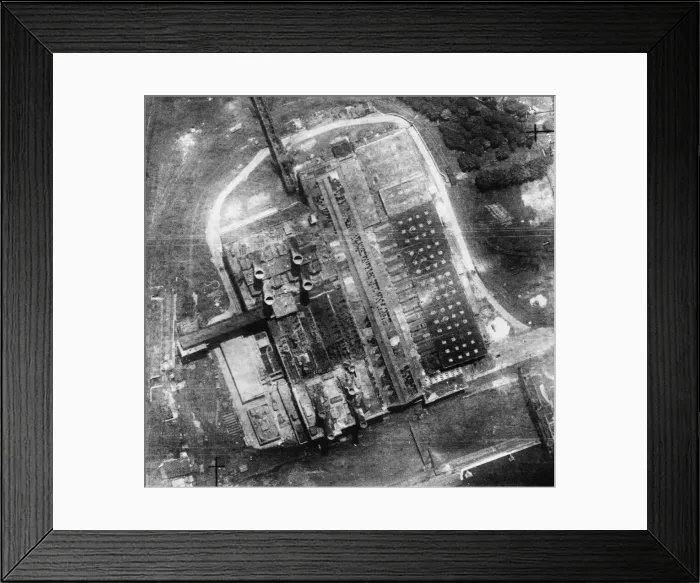 Framed Print : Reconnaisnce photographs reveal the extent of the damage inflicted by aircraft of RAF