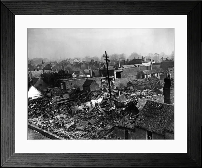 Framed Print : Air raid damage, Chichester. 11th February 1943 Framed Print : Air raid damage, Chichester. 11th February 1943