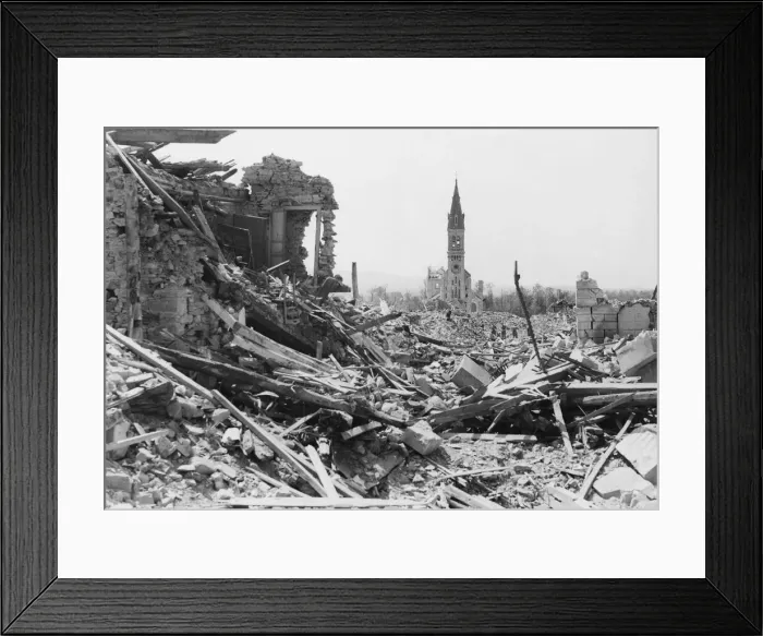 Framed Print : Bulldozers clear British advance beyond and through Aunay-Sur-Odon across the Orne Framed Print : Bulldozers clear British advance beyond and through Aunay-Sur-Odon across the Orne