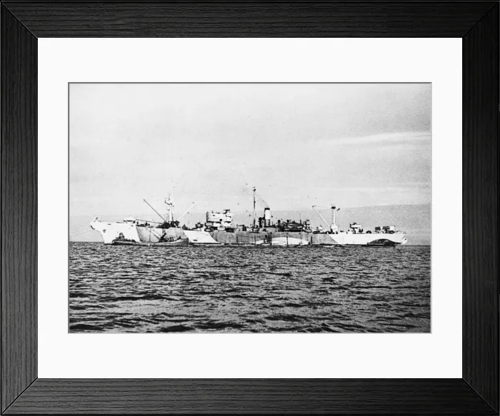 Framed Print : HMS Latimer seen here shortly after laying one of the fuel pipes connecting the United Framed Print : HMS Latimer seen here shortly after laying one of the fuel pipes connecting the United