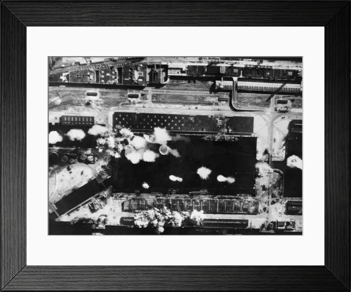 Framed Print : Bombers of the RAF carried out a daylight attack on Le Havre in enemy occupied Northern
