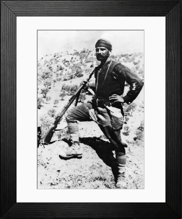 Framed Print : Greek patriot fighter in Crete - April 28, 1944